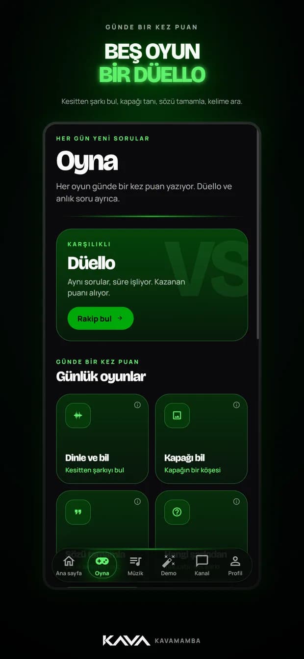 Oyna: düello ve günlük oyunlar