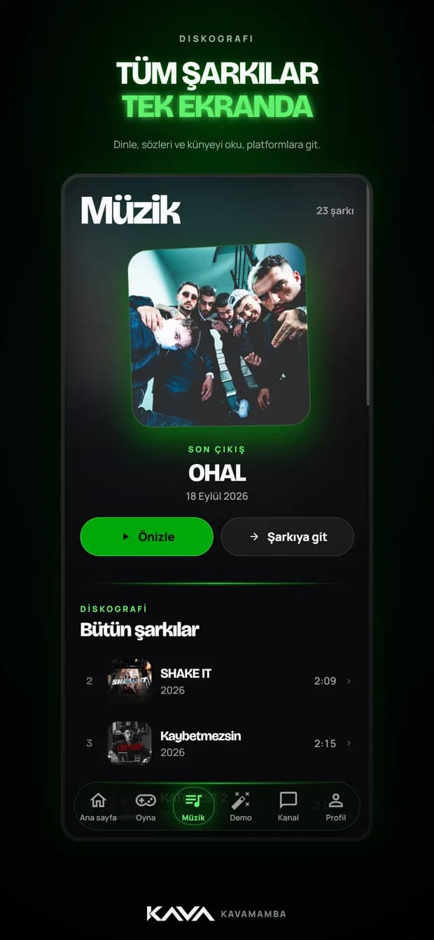 Müzik: son çıkış ve bütün şarkılar